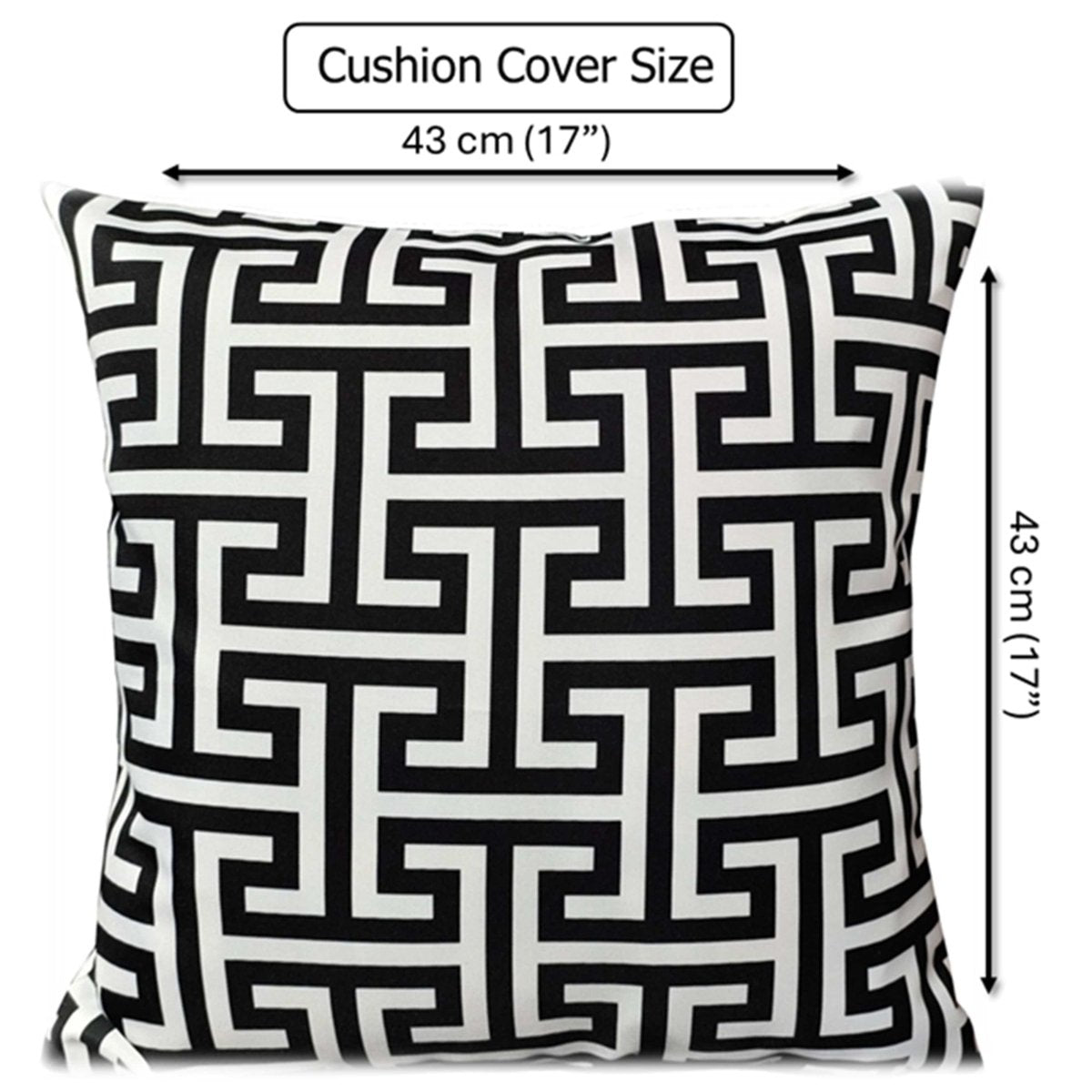 OLIVIA ROCCO Milano Black Waterproof Cushion Covers 43x43 cm Reversible Breathable - Joe’s Haven