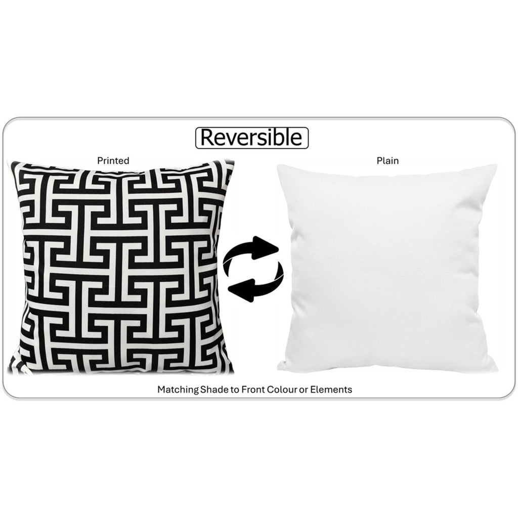 OLIVIA ROCCO Milano Black Waterproof Cushion Covers 43x43 cm Reversible Breathable - Joe’s Haven