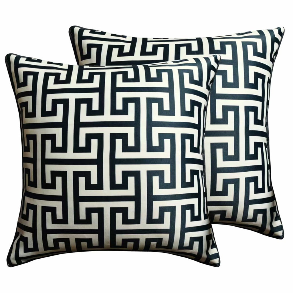OLIVIA ROCCO Milano Black 2 Pack Scatter Cushion Covers Soft Touch with Hidden Zipper - Joe’s Haven