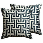 OLIVIA ROCCO Milano Black 2 Pack Scatter Cushion Covers Soft Touch with Hidden Zipper - Joe’s Haven