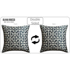 OLIVIA ROCCO Milano Black 2 Pack Scatter Cushion Covers Soft Touch with Hidden Zipper - Joe’s Haven