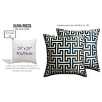 OLIVIA ROCCO Milano Black 2 Pack Scatter Cushion Covers Soft Touch with Hidden Zipper - Joe’s Haven