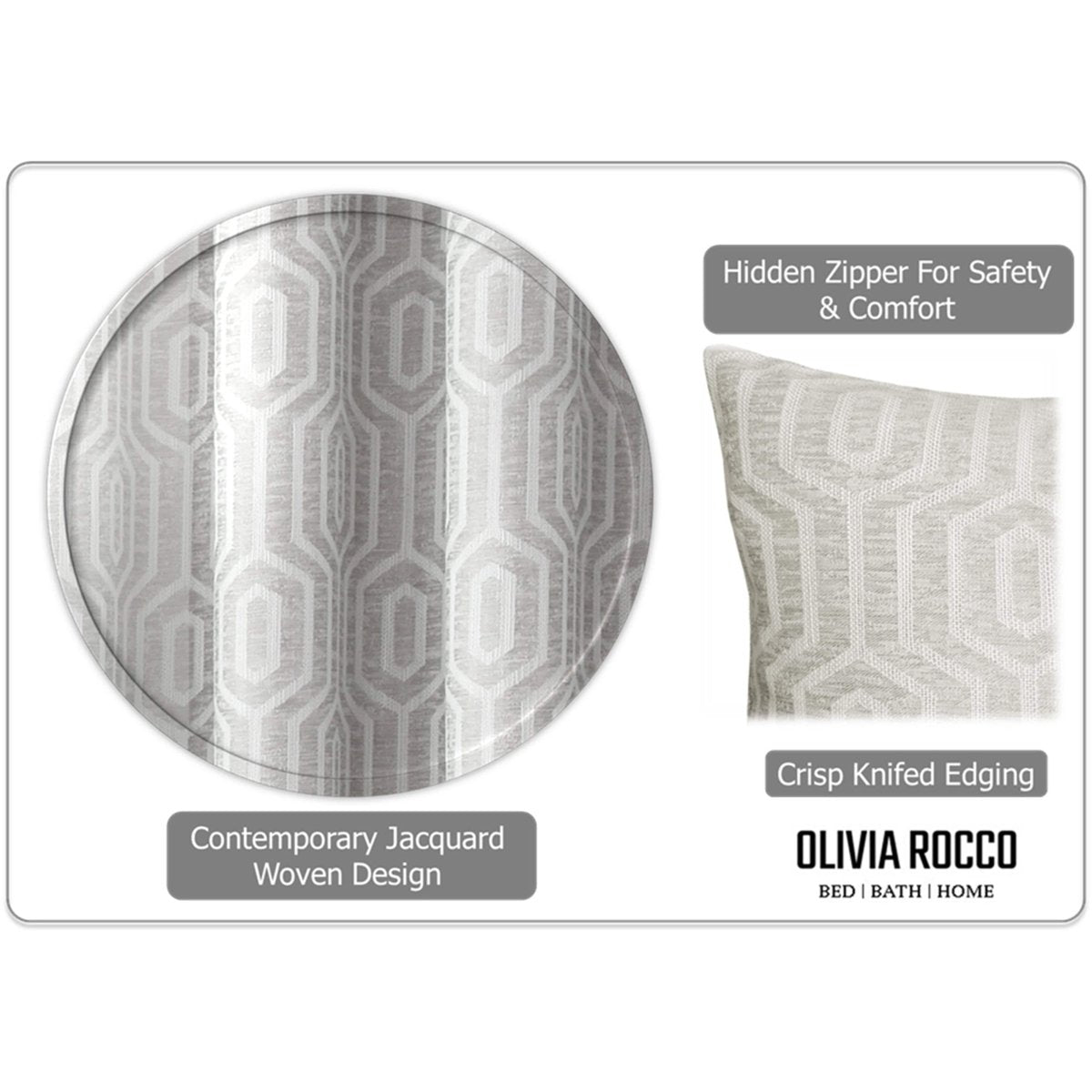 OLIVIA ROCCO Paris Cushion Covers 2 Pack Modern Natural Decorative Square Scatter - Joe’s Haven