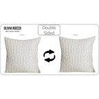 OLIVIA ROCCO Paris Cushion Covers 2 Pack Modern Natural Decorative Square Scatter - Joe’s Haven