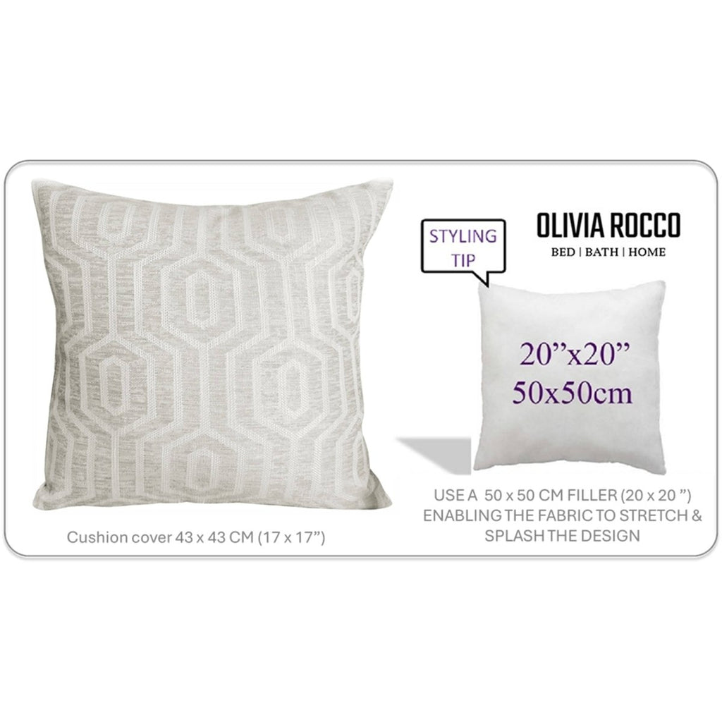 OLIVIA ROCCO Paris Cushion Covers 2 Pack Modern Natural Decorative Square Scatter - Joe’s Haven