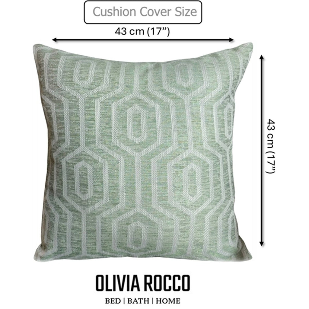 OLIVIA ROCCO Paris Cushion Covers Two Pack Modern Sage Green Decorative Square Scatter - Joe’s Haven