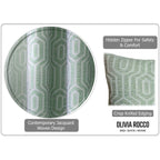 OLIVIA ROCCO Paris Cushion Covers Two Pack Modern Sage Green Decorative Square Scatter - Joe’s Haven