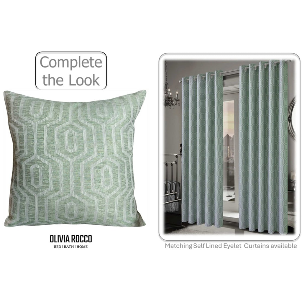 OLIVIA ROCCO Paris Cushion Covers Two Pack Modern Sage Green Decorative Square Scatter - Joe’s Haven