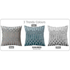 OLIVIA ROCCO Luxe Geo Velvet Cushion Covers 2 Pack Teal 43x43 cm Geometric Decorative - Joe’s Haven