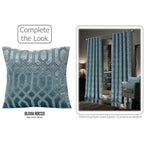OLIVIA ROCCO Luxe Geo Velvet Cushion Covers 2 Pack Teal 43x43 cm Geometric Decorative - Joe’s Haven