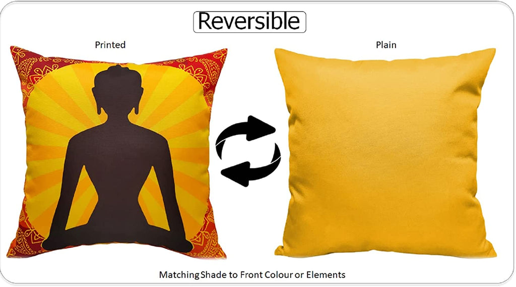 OLIVIA ROCCO Buddha Waterproof Cushion Covers 43x43 cm Reversible Breathable Decorative - Joe’s Haven