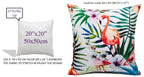 OLIVIA ROCCO Flamingo Waterproof Cushion Covers 43x43 cm Reversible Breathable Decorative - Joe’s Haven