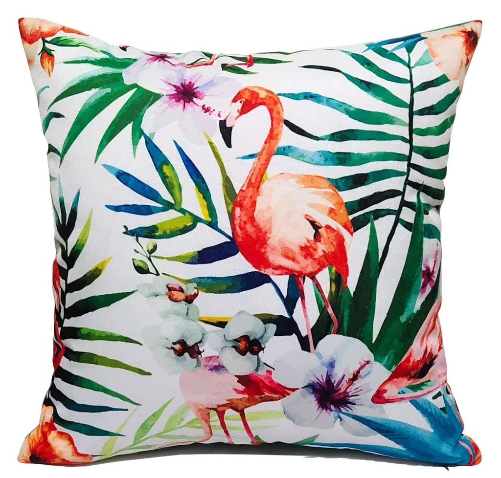 OLIVIA ROCCO Flamingo Waterproof Cushion Covers 43x43 cm Reversible Breathable Decorative - Joe’s Haven