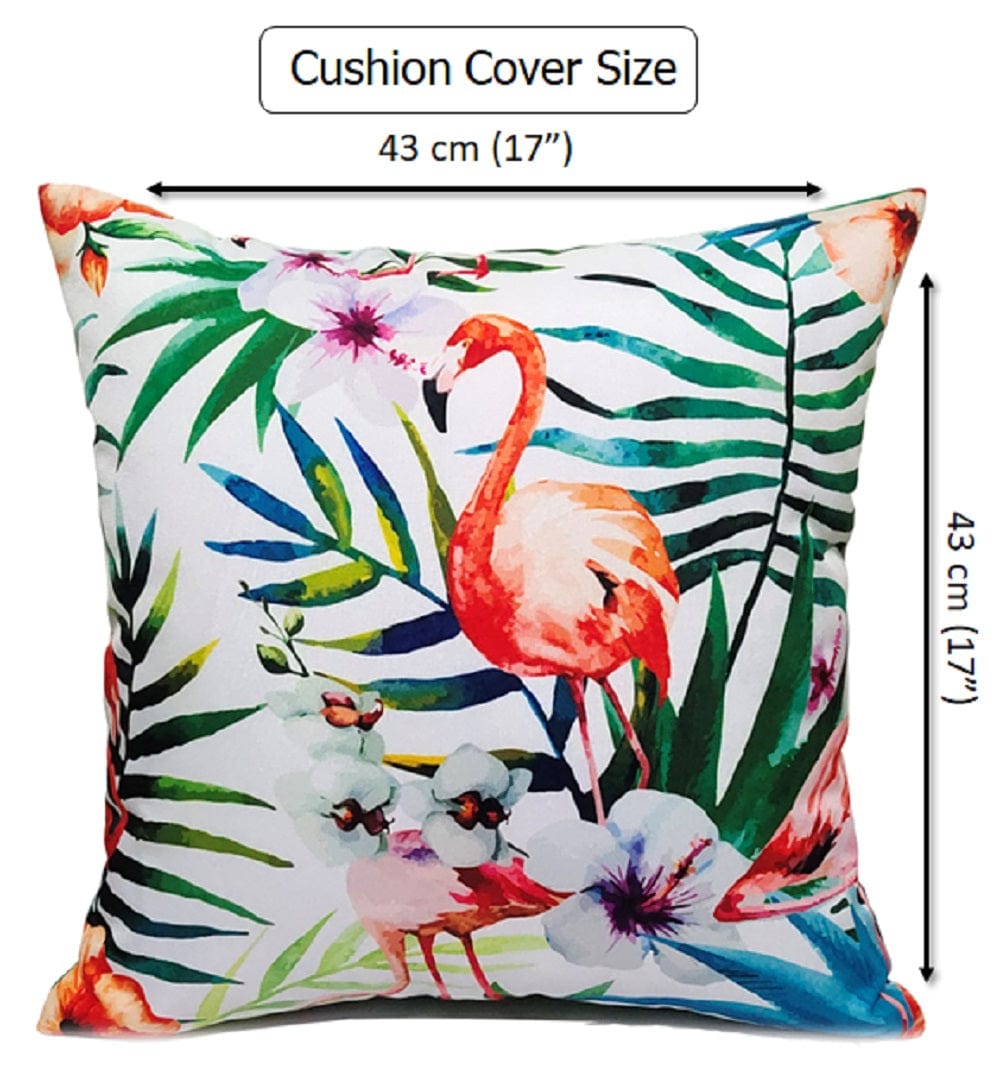 OLIVIA ROCCO Flamingo Waterproof Cushion Covers 43x43 cm Reversible Breathable Decorative - Joe’s Haven