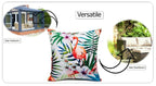 OLIVIA ROCCO Flamingo Waterproof Cushion Covers 43x43 cm Reversible Breathable Decorative - Joe’s Haven