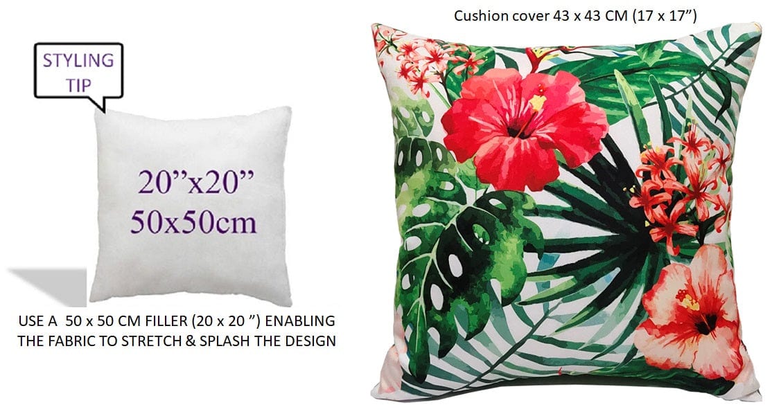 OLIVIA ROCCO Gardenia Waterproof Cushion Covers 43 x 43 cm For Sofa And Bedroom Hotel - Style Sofa or Bed Accent - Joe’s Haven