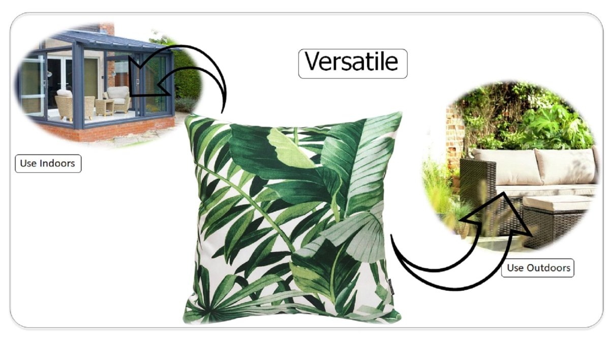 OLIVIA ROCCO Cushion Covers Jamil Green Waterproof 43x43 cm Reversible Breathable Indoor - Joe’s Haven
