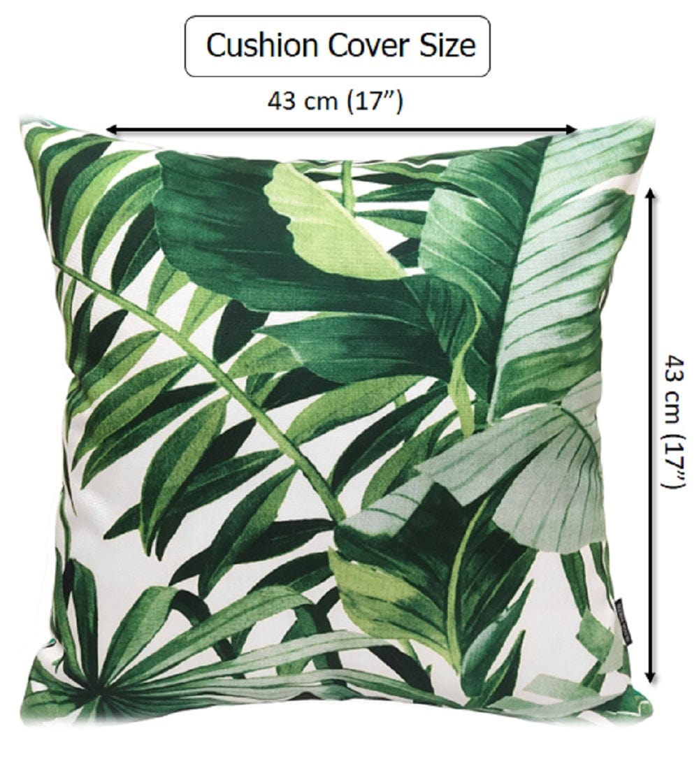OLIVIA ROCCO Cushion Covers Jamil Green Waterproof 43x43 cm Reversible Breathable Indoor - Joe’s Haven