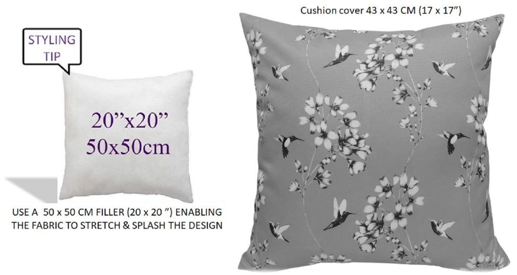 OLIVIA ROCCO Jardin Silver Waterproof Cushion Covers 17x17 Inch Indoor Outdoor Hotel - Style Sofa or Bed Accent - Joe’s Haven