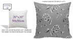 OLIVIA ROCCO Jardin Silver Waterproof Cushion Covers 17x17 Inch Indoor Outdoor Hotel - Style Sofa or Bed Accent - Joe’s Haven