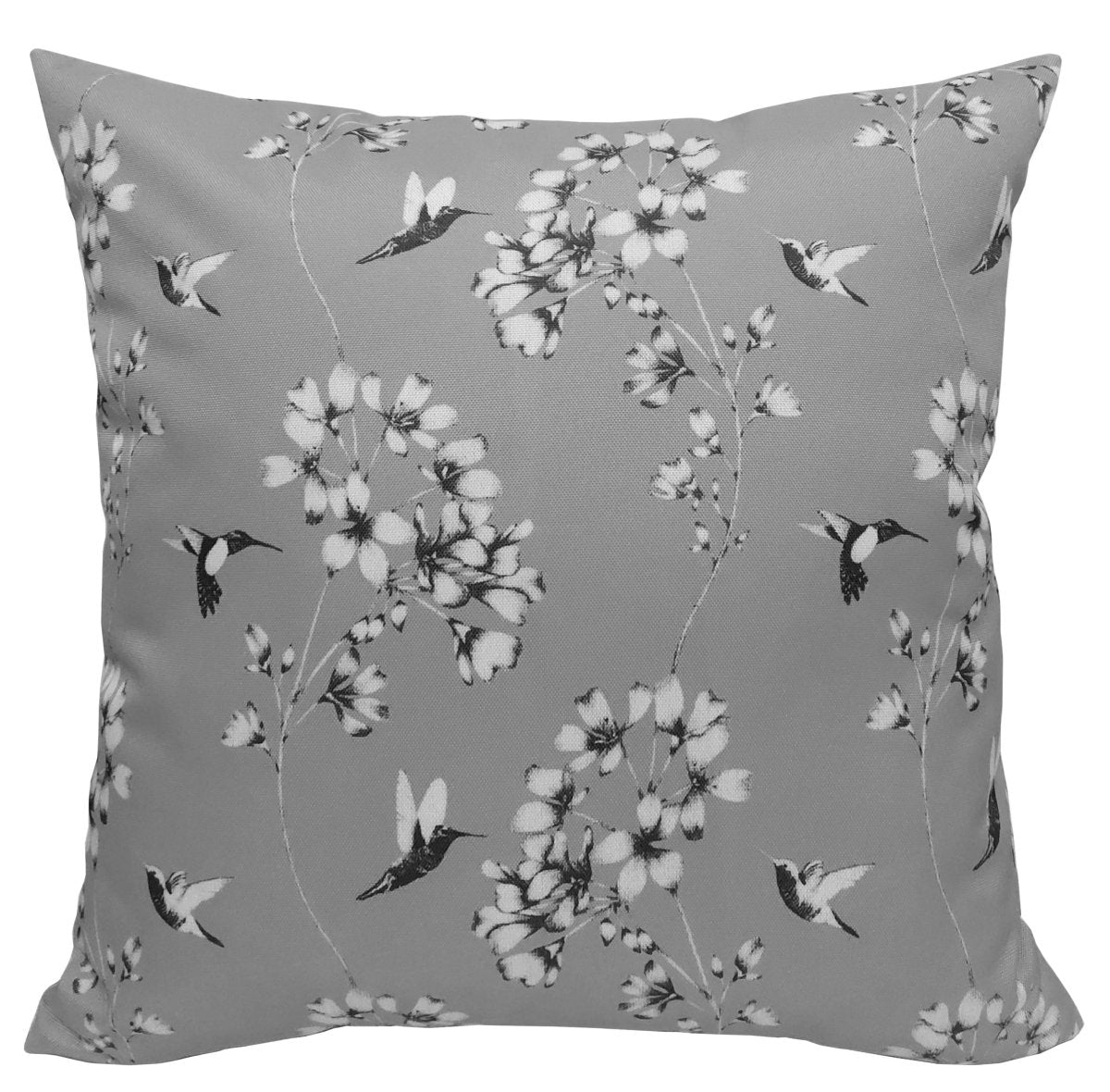 OLIVIA ROCCO Jardin Silver Waterproof Cushion Covers 17x17 Inch Indoor Outdoor Hotel - Style Sofa or Bed Accent - Joe’s Haven