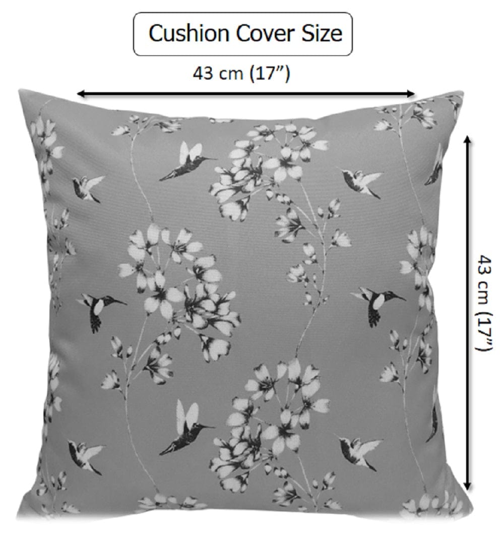 OLIVIA ROCCO Jardin Silver Waterproof Cushion Covers 17x17 Inch Indoor Outdoor Hotel - Style Sofa or Bed Accent - Joe’s Haven