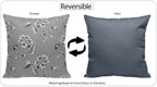 OLIVIA ROCCO Jardin Silver Waterproof Cushion Covers 17x17 Inch Indoor Outdoor Hotel - Style Sofa or Bed Accent - Joe’s Haven