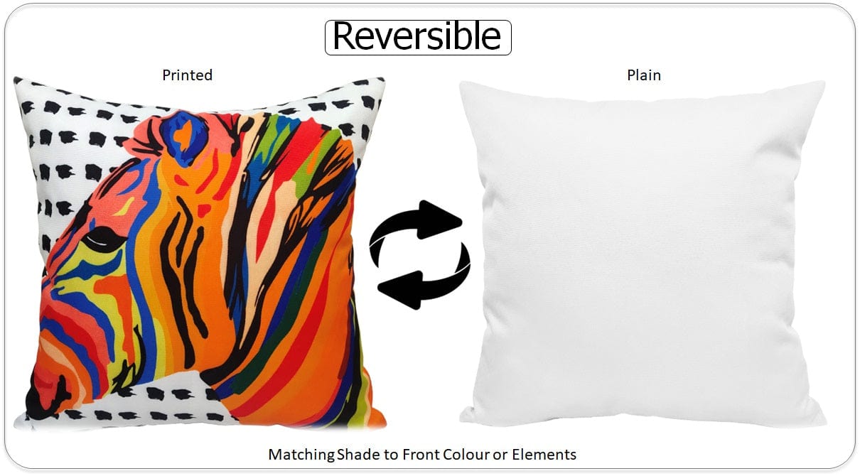 OLIVIA ROCCO Kampala Orange Waterproof Cushion Covers 43 x 43 cm Reversible Breathable - Joe’s Haven