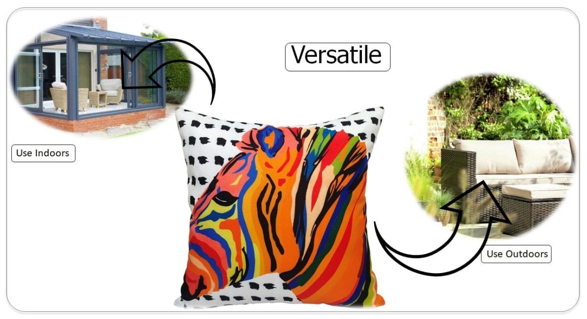 OLIVIA ROCCO Kampala Orange Waterproof Cushion Covers 43 x 43 cm Reversible Breathable - Joe’s Haven