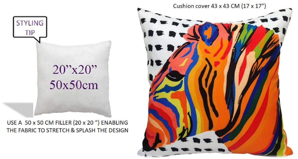 OLIVIA ROCCO Kampala Orange Waterproof Cushion Covers 43 x 43 cm Reversible Breathable - Joe’s Haven