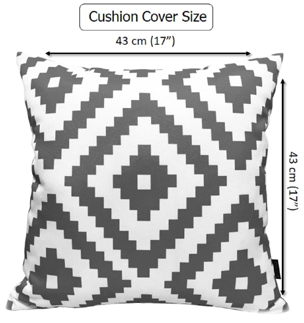OLIVIA ROCCO Nairobi Charcoal Waterproof Cushion Covers 43 x 43 Cm Reversible Breathable - Joe’s Haven