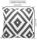 OLIVIA ROCCO Nairobi Charcoal Waterproof Cushion Covers 43 x 43 Cm Reversible Breathable - Joe’s Haven