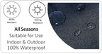 OLIVIA ROCCO Nairobi Charcoal Waterproof Cushion Covers 43 x 43 Cm Reversible Breathable - Joe’s Haven