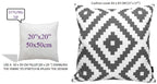 OLIVIA ROCCO Nairobi Charcoal Waterproof Cushion Covers 43 x 43 Cm Reversible Breathable - Joe’s Haven