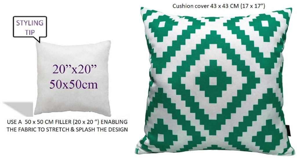 OLIVIA ROCCO Nairobi Lime Green Waterproof Decorative Cushion Covers 43 x 43cm Super Soft Bedroom Refresh Accent - Joe’s Haven