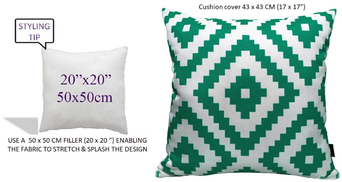 OLIVIA ROCCO Nairobi Lime Green Waterproof Decorative Cushion Covers 43 x 43cm Super Soft Bedroom Refresh Accent - Joe’s Haven