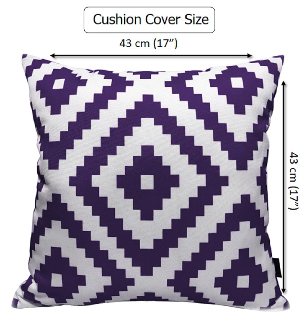 OLIVIA ROCCO Outdoor Scatter Cushion Covers Nairobi Purple 43 X 43 cm Waterproof Weather - Joe’s Haven