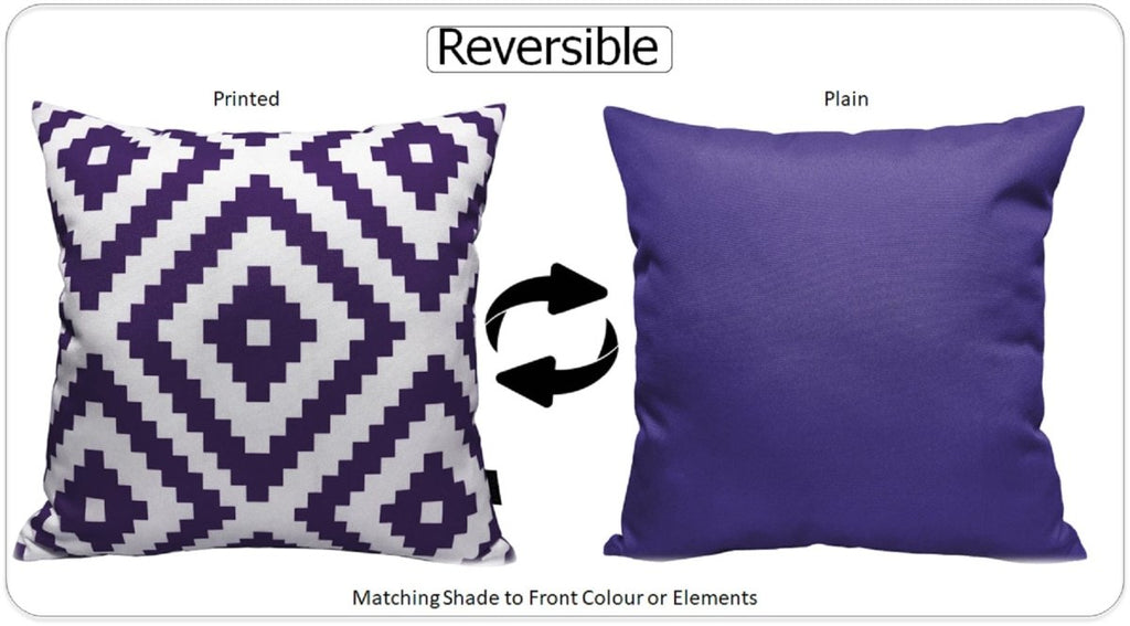 OLIVIA ROCCO Outdoor Scatter Cushion Covers Nairobi Purple 43 X 43 cm Waterproof Weather - Joe’s Haven