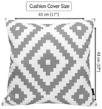 OLIVIA ROCCO Nairobi Silver Waterproof Cushion Covers 43 x 43 cm Reversible Indoor - Joe’s Haven
