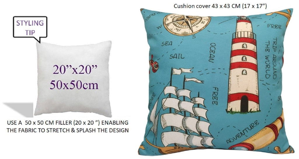 OLIVIA ROCCO Water Resistant 17 X 17 Inches Patio Garden Cushion Covers Seaside Coastal - Joe’s Haven