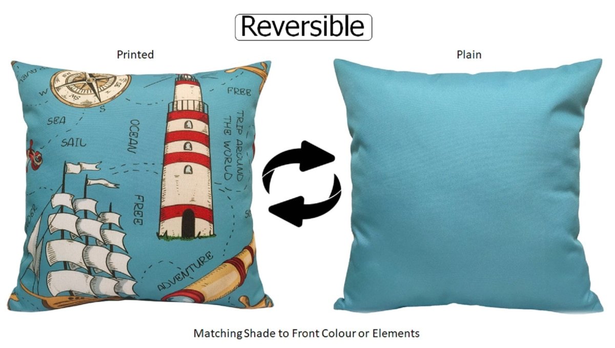 OLIVIA ROCCO Water Resistant 17 X 17 Inches Patio Garden Cushion Covers Seaside Coastal - Joe’s Haven