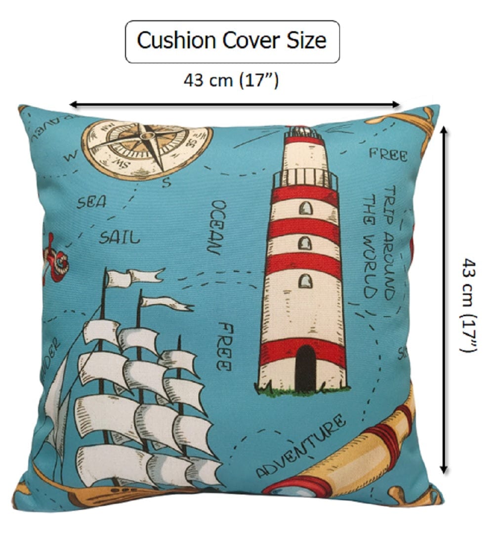 OLIVIA ROCCO Water Resistant 17 X 17 Inches Patio Garden Cushion Covers Seaside Coastal - Joe’s Haven