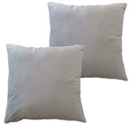 OLIVIA ROCCO Pack Of 2 Ultra - Soft Matte Velvet Cushion Covers 17x17 Inch Charcoal Silver Bedroom Refresh Sofa Accent - Joe’s Haven
