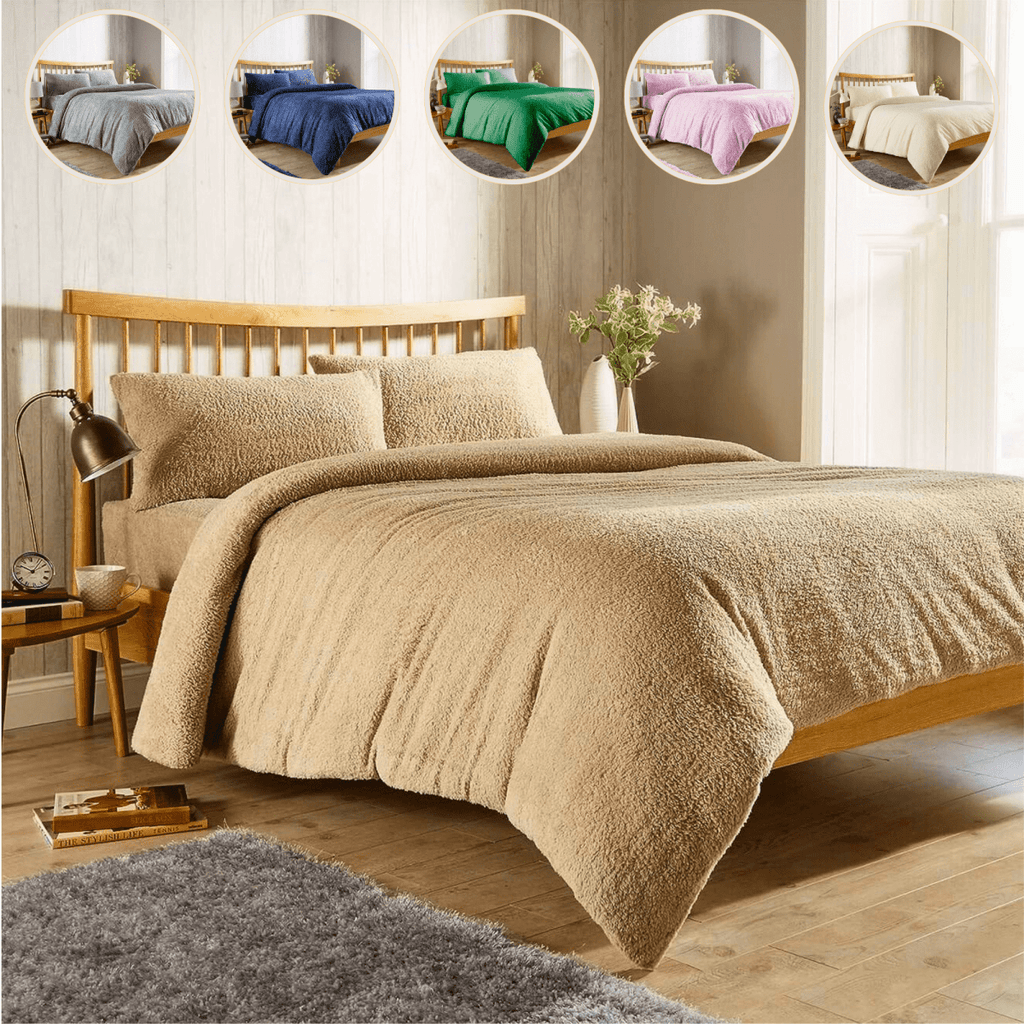 OLIVIA ROCCO Teddy Fleece Duvet Cover Set Premium Plush Ultra Cosy Winter Bedding - Joe’s Haven