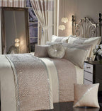 OLIVIA ROCCO Zenia Duvet Cover Set With Quilted Trim And Diamante Detailing For Luxurious - Joe’s Haven