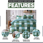 OLIVIA ROCCO Glencoe Check Duvet Cover Set Reversible Polycotton With Pillowcases - Joe’s Haven