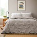 OLIVIA ROCCO Pintuck Natural Microfibre Duvet Cover Set With Pillowcases Easy Care - Joe’s Haven