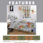 OLIVIA ROCCO Kids Safari Jungle Animal Print Duvet Cover Set With Pillowcase Soft Cosy - Joe’s Haven