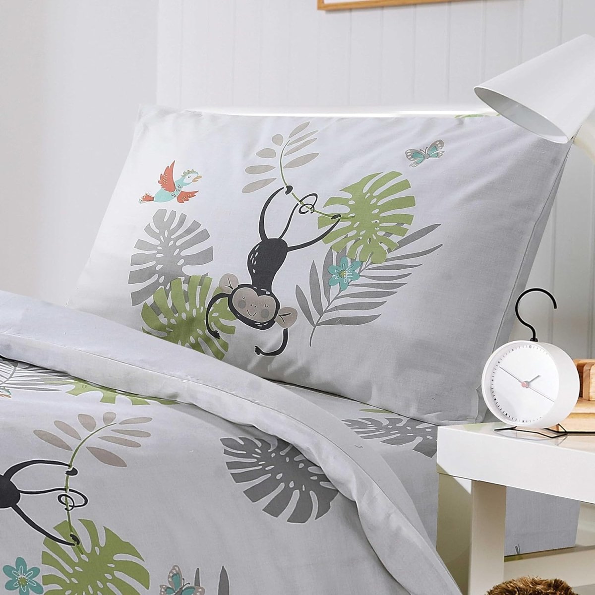 OLIVIA ROCCO Kids Safari Jungle Animal Print Duvet Cover Set With Pillowcase Soft Cosy - Joe’s Haven