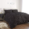 OLIVIA ROCCO Duvet Set Ruched Ruffles Cotton Rich Luxury OEKO TEX Certified Multiple - Joe’s Haven
